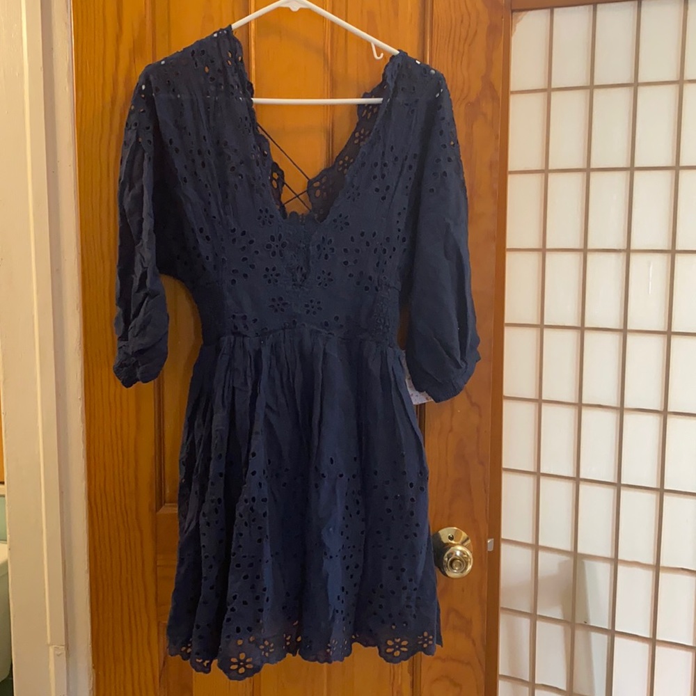 NWT Free People Navy Dress 💙